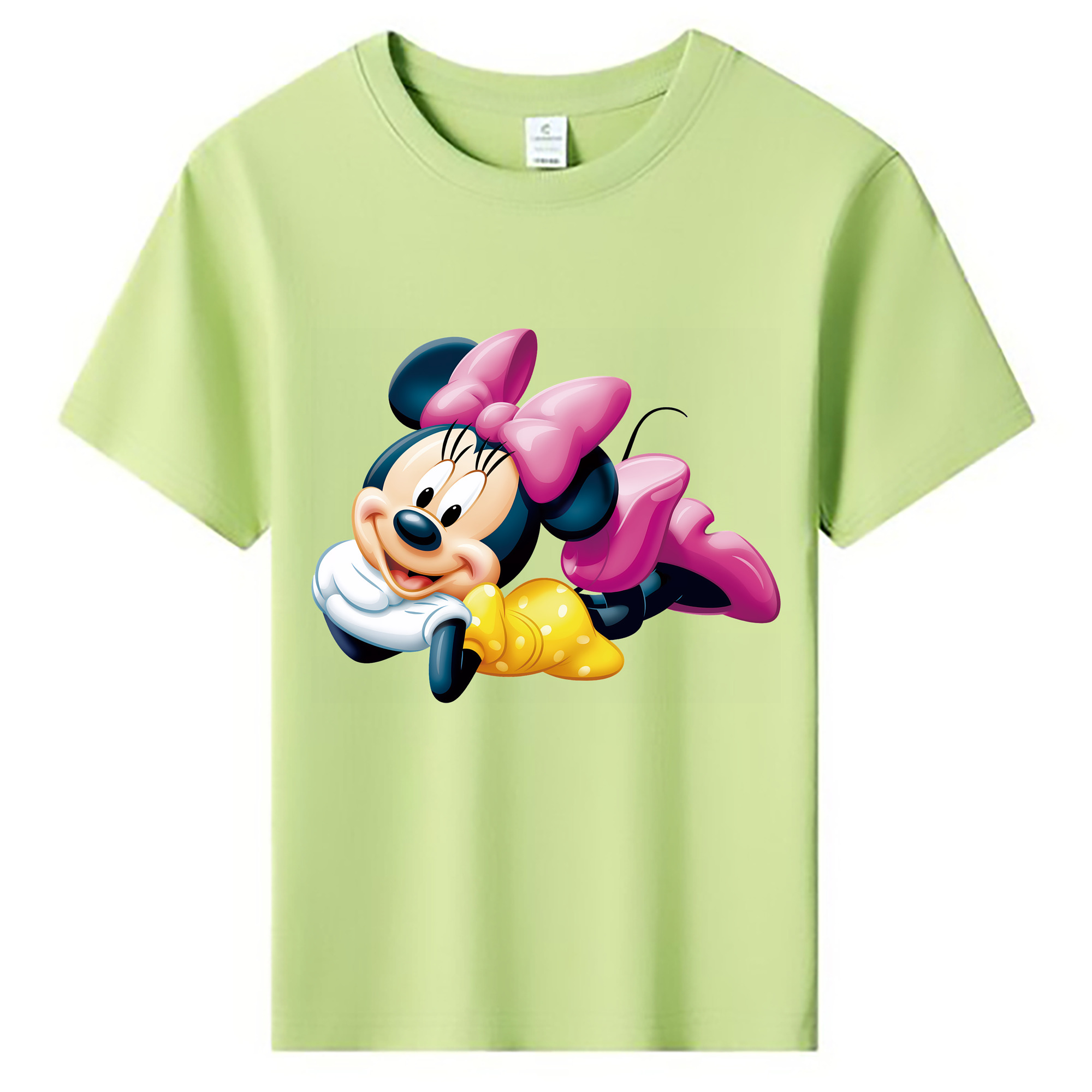 （画像用） ミッキーマウス Mickey Mouse 綿100％キッズTシャツ（フロントプリント）